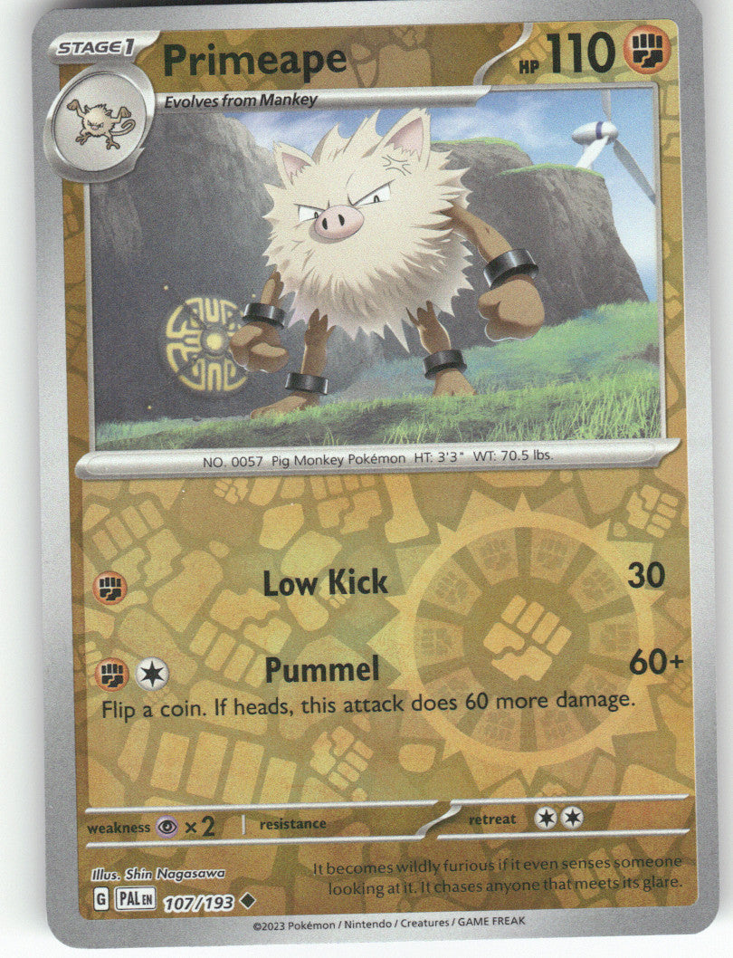 Primeape Reverse Holo Uncommon SV02: Paldea Evolved 107/193 NM