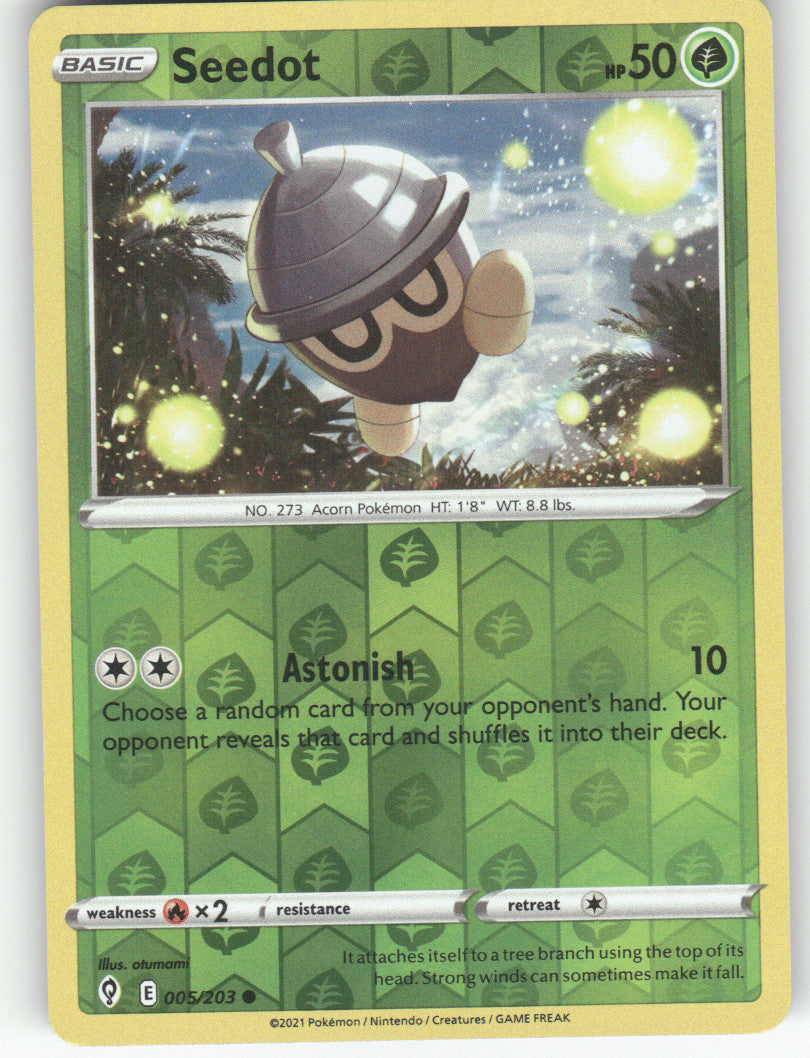 Seedot Reverse Holo Common SWSH07: Evolving Skies 005/203 NM
