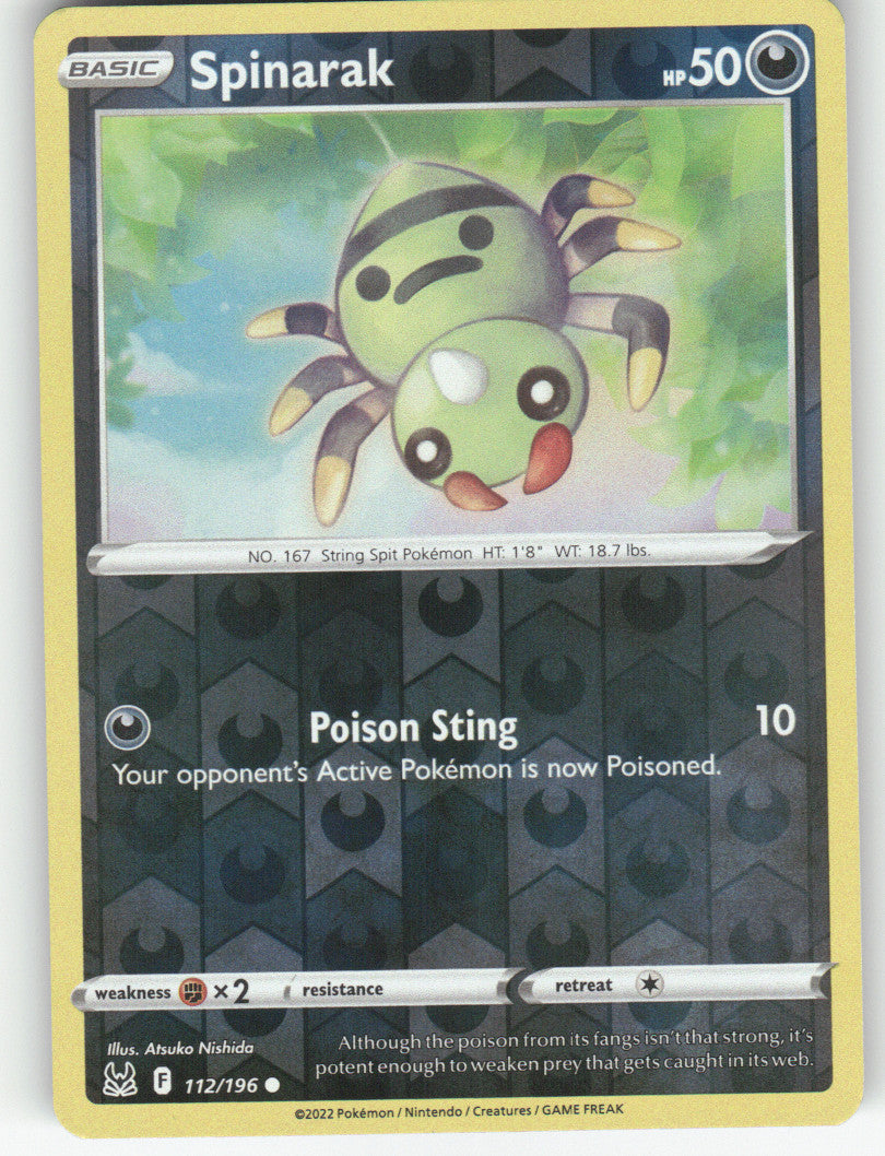 Spinarak Reverse Holo Common SWSH11: Lost Origin 112/196 NM