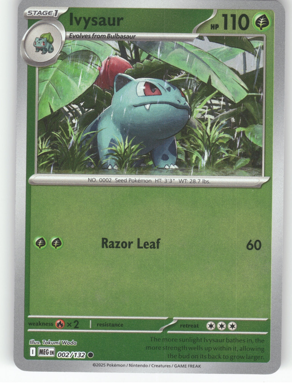 Ivysaur - Reverse Holo Common ME01: Mega Evolution 002/132 NM
