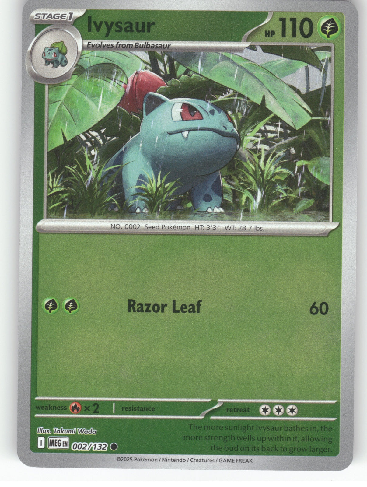 Ivysaur - Reverse Holo Common ME01: Mega Evolution 002/132 NM