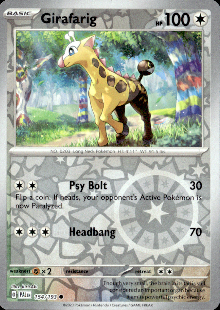 Girafarig Reverse Holo Common SV02: Paldea Evolved 154/193 NM