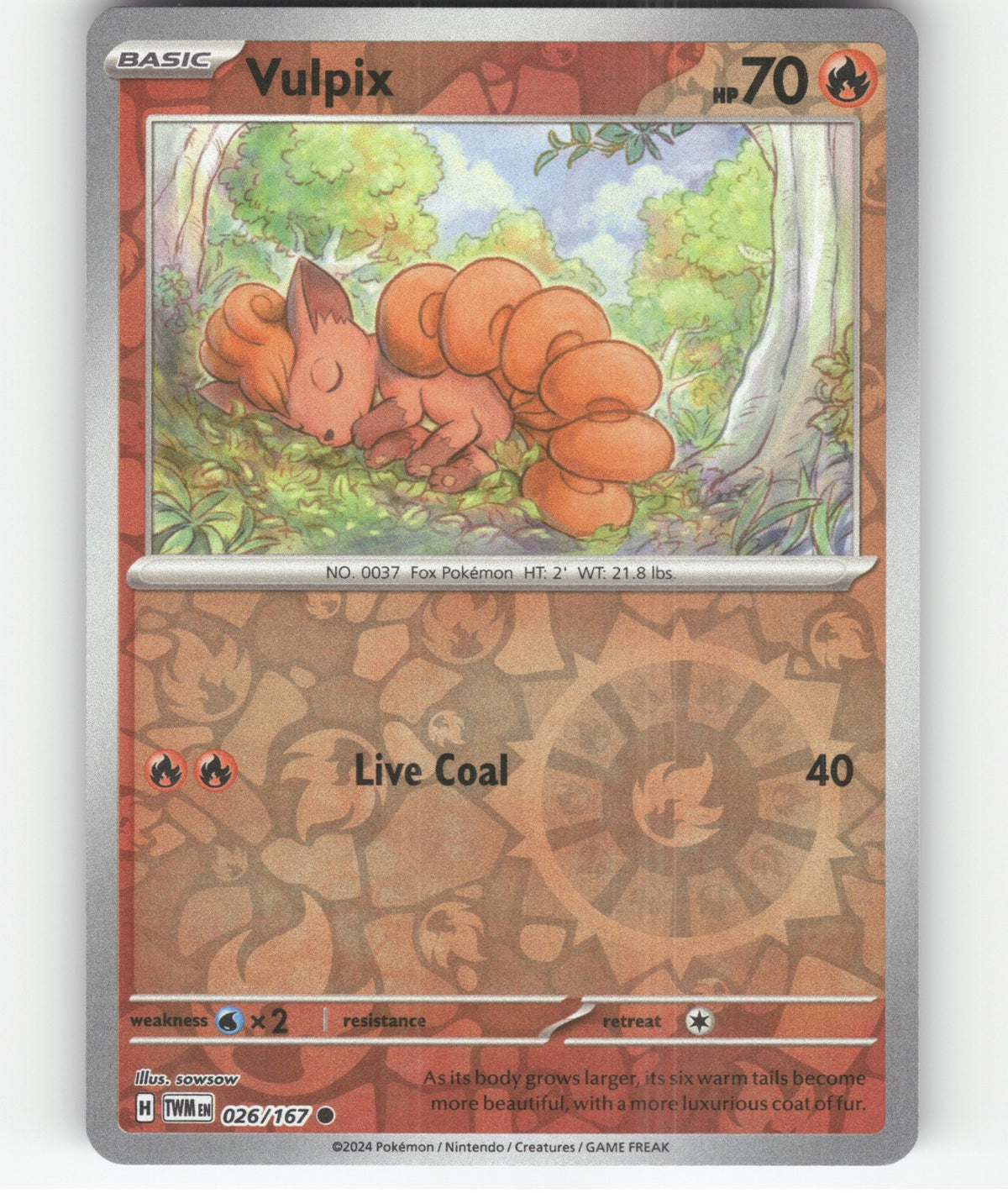 Vulpix Common SV06: Twilight Masquerade 026/167 NM