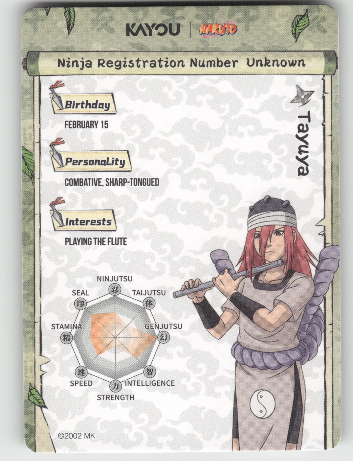 Tayuya Base SR Earth Scroll Series 2 009L2 NM back
