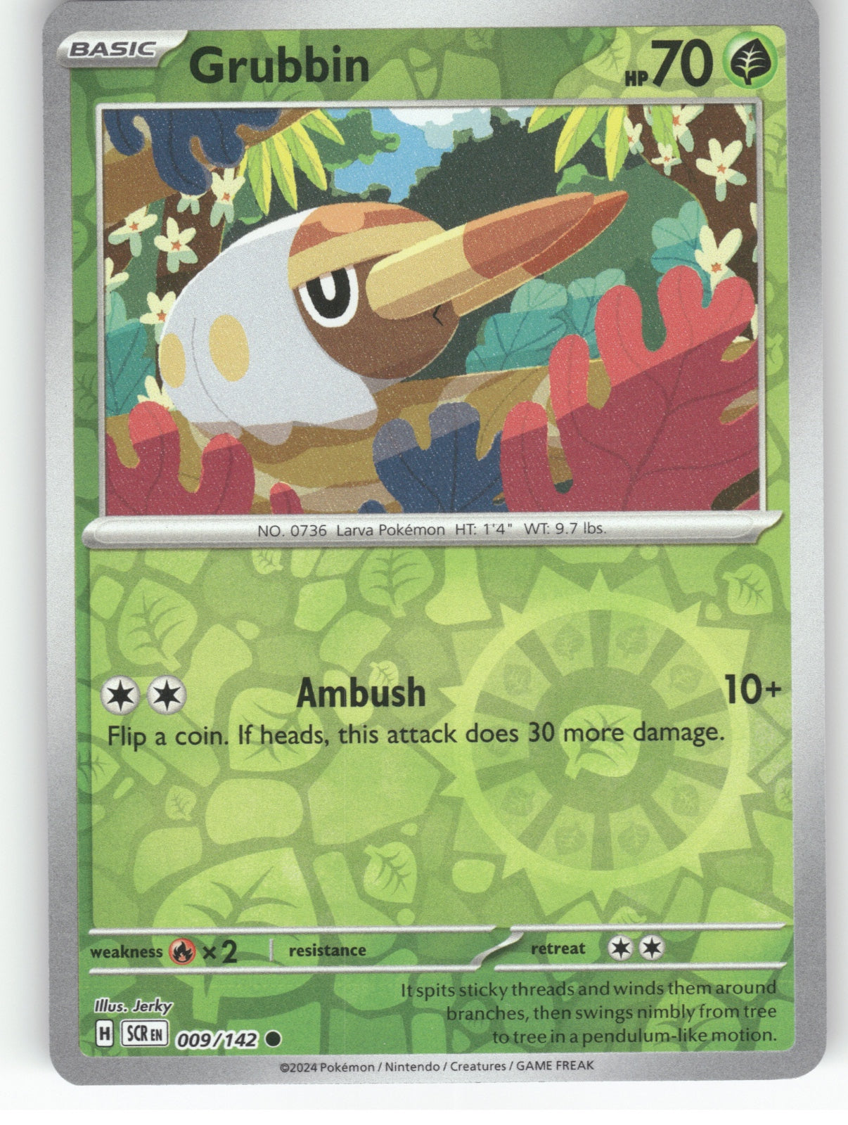 Grubbin Reverse Holo Common SV07: Stellar Crown 009/142 NM