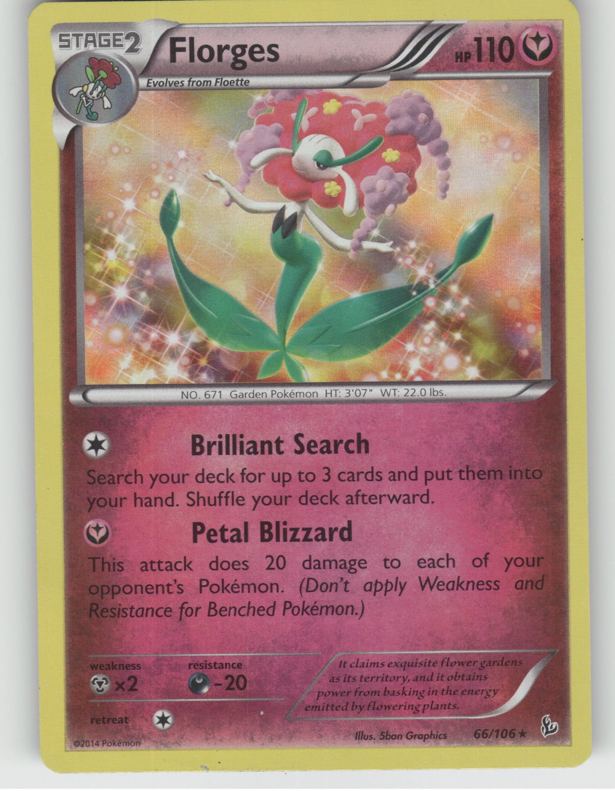 Florges Holo Rare XY - Flashfire 66/106 NM