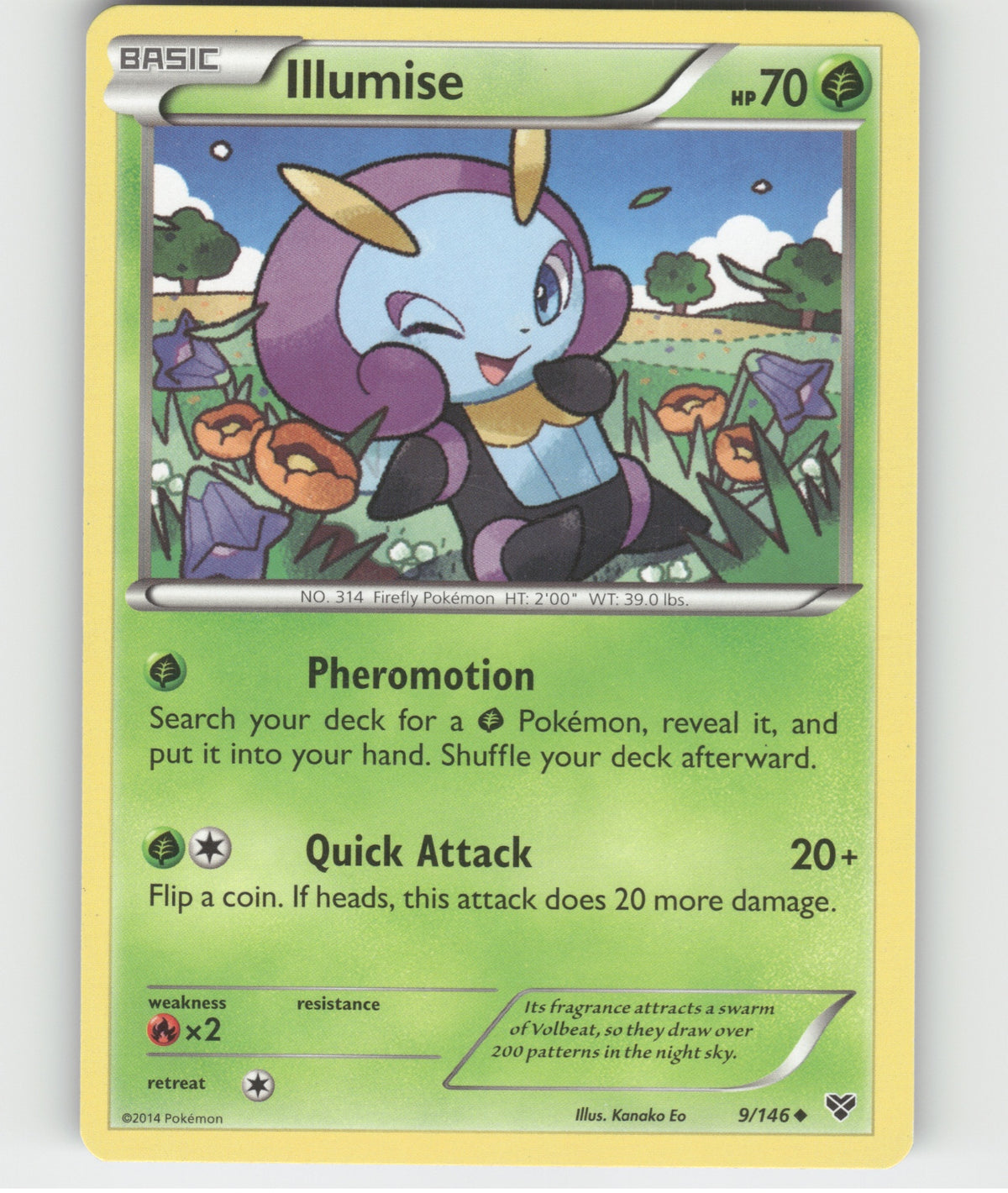 Illumise Uncommon XY Base Set 9/146 LP