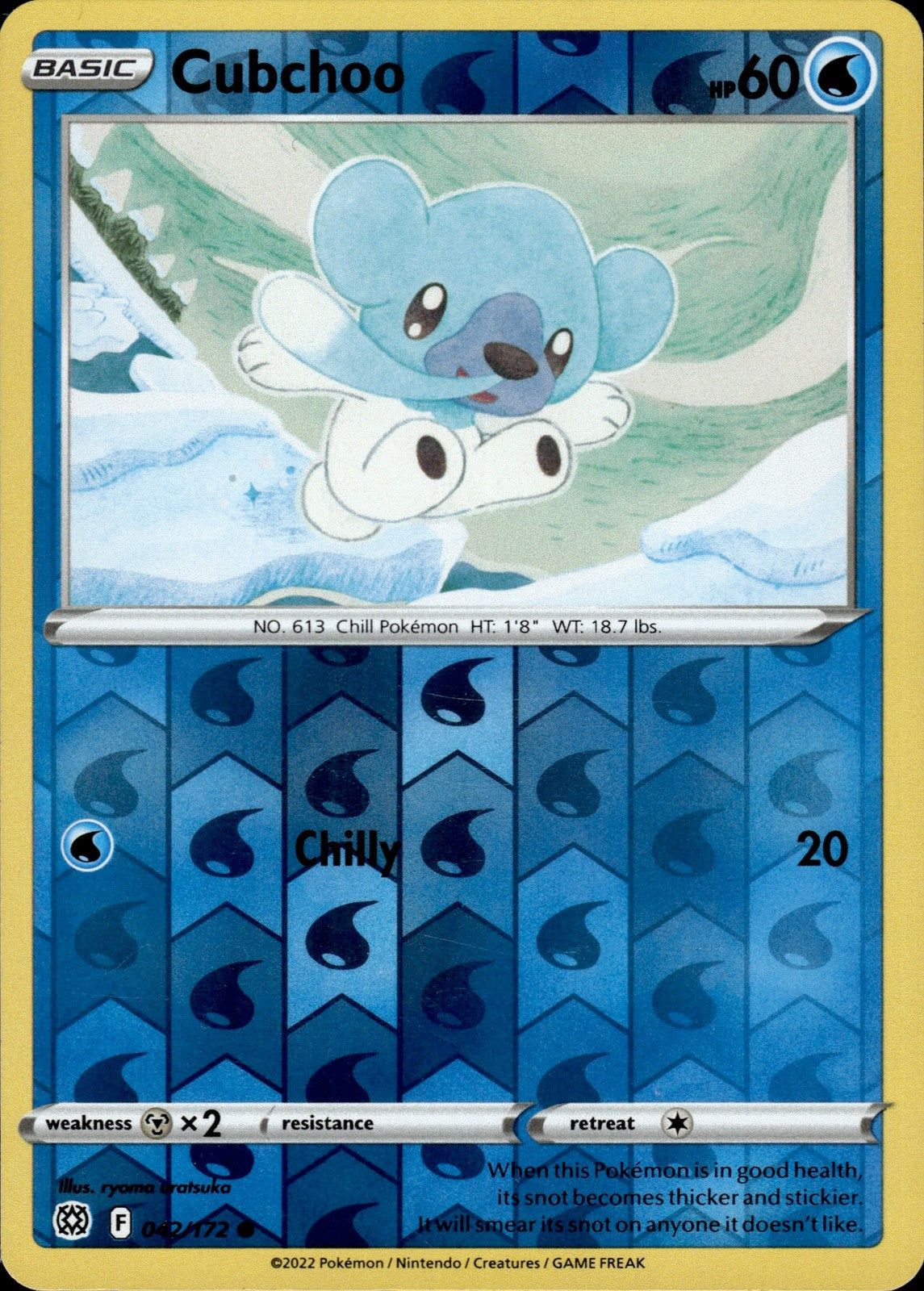 Cubchoo Reverse Holo Common SWSH09: Brilliant Stars 042/172 NM