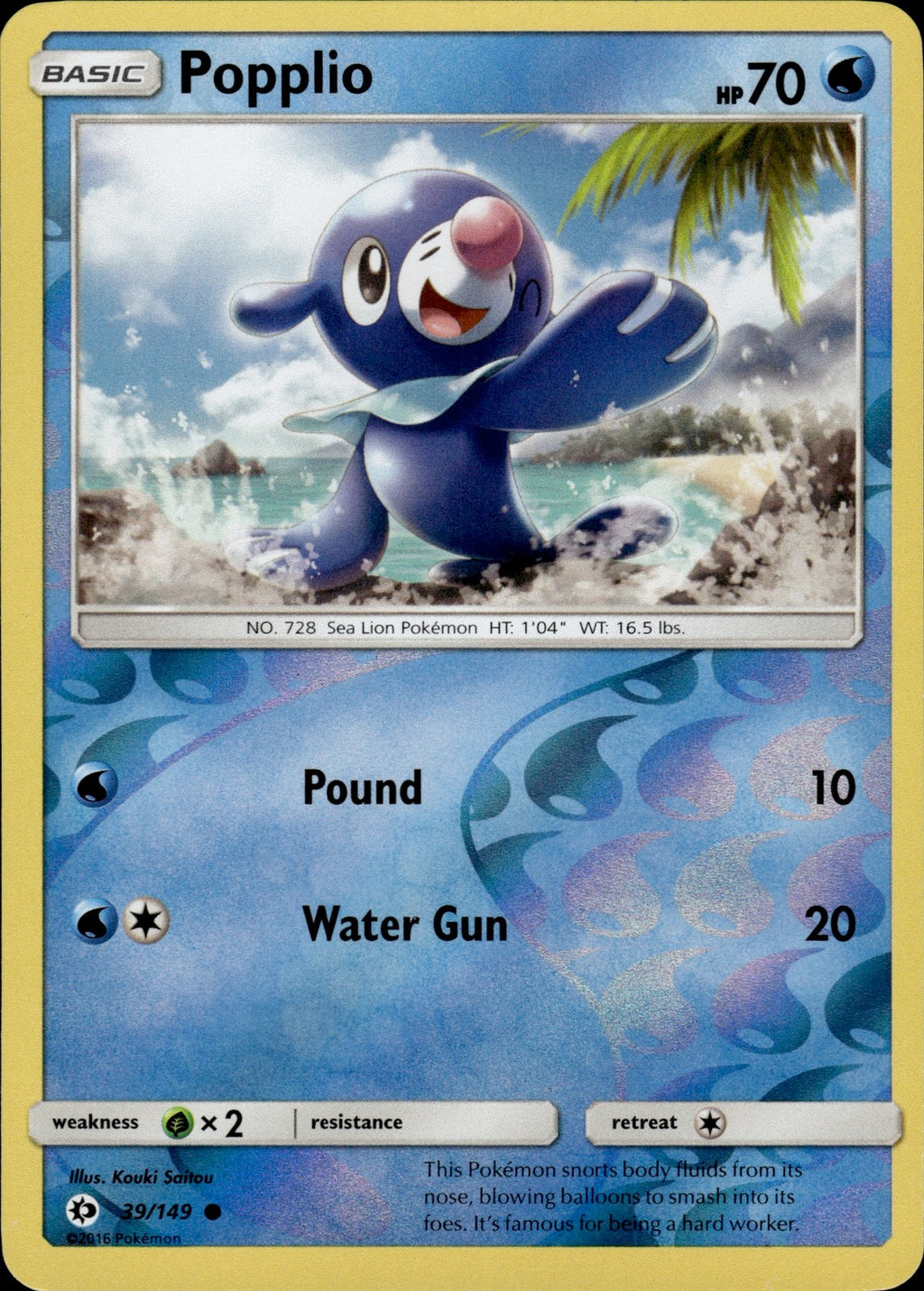 Popplio (Water Web Holo) Holo Promo Miscellaneous Cards & Products 039/149 NM