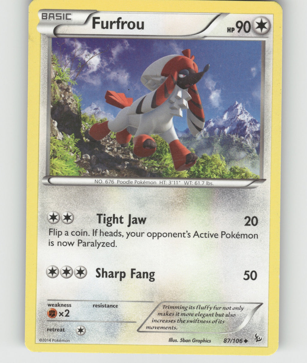 Furfrou Uncommon XY - Flashfire 87/106 NM