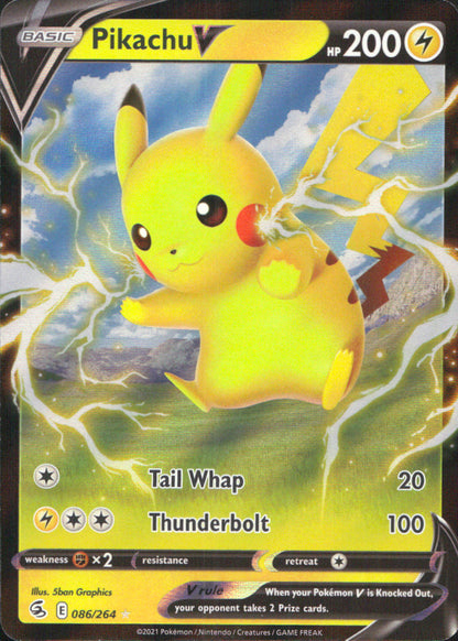 Pikachu V Holo Ultra Rare SWSH08: Fusion Strike 086/264 NM