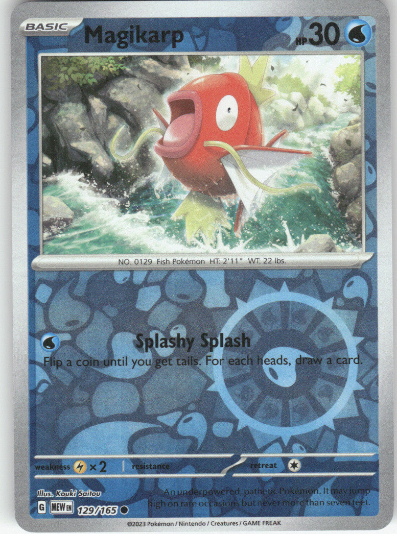 Magikarp Reverse Holo Common SV: Scarlet & Violet 151 129/165 NM