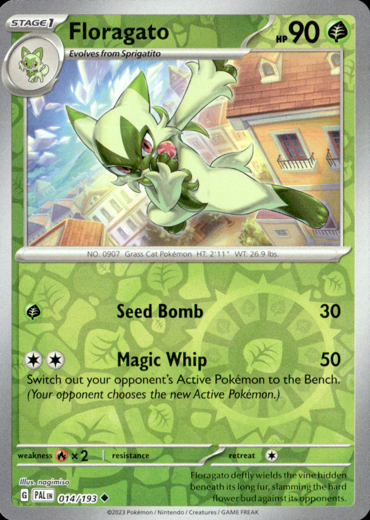Floragato Reverse Holo Uncommon SV02: Paldea Evolved 014/193 NM