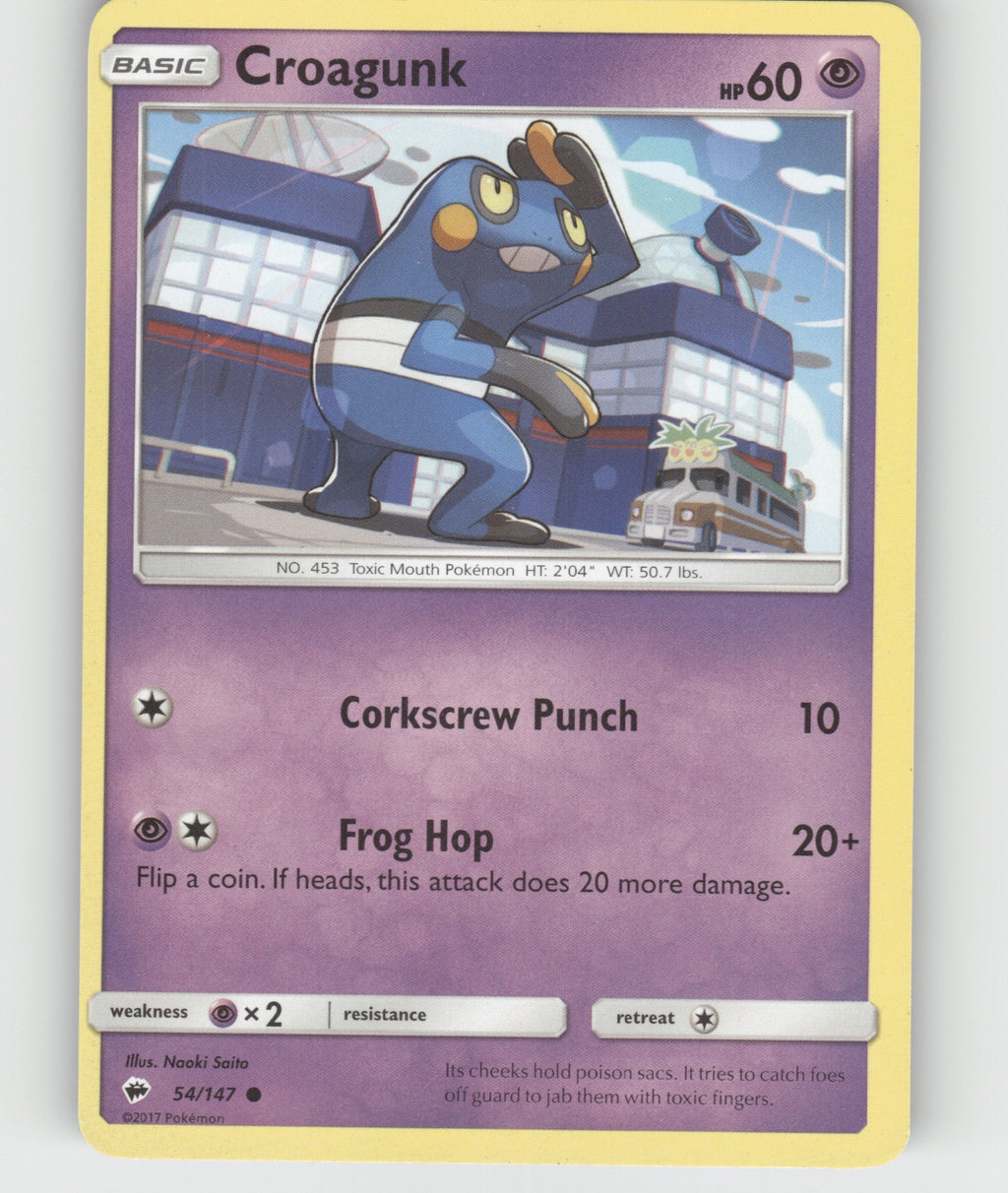 Croagunk Common SM - Burning Shadows 54/147 NM