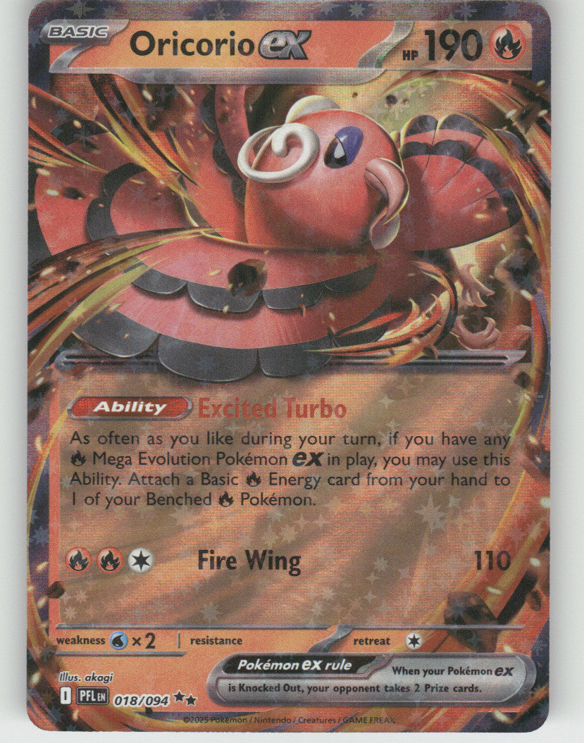 Oricorio ex Holo Double Rare ME02: Phantasmal Flames 018/094 NM