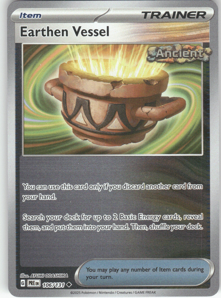 Earthen Vessel Reverse Holo Uncommon SV: Prismatic Evolutions 106/131 NM