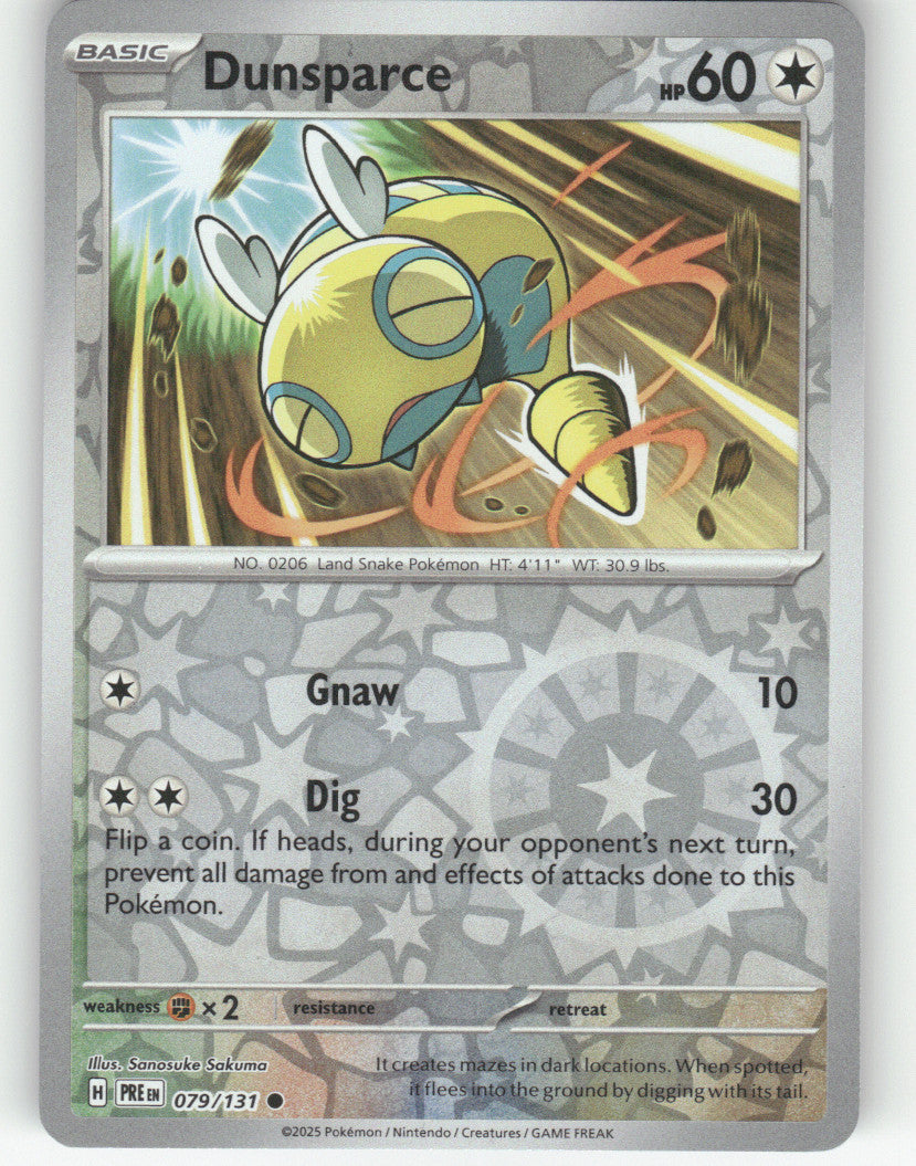 Dunsparce Reverse Holo Common SV: Prismatic Evolutions 079/131 NM