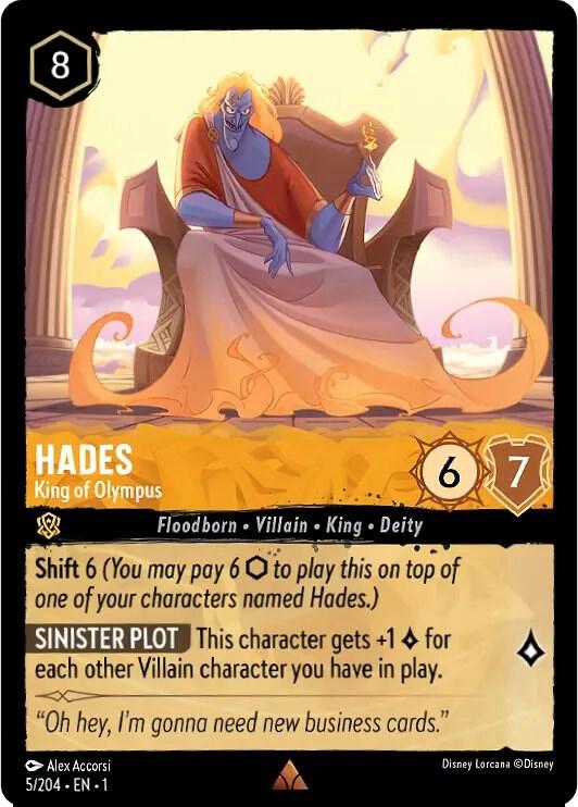 Hades - King of Olympus Rare The First Chapter 5/204 NM