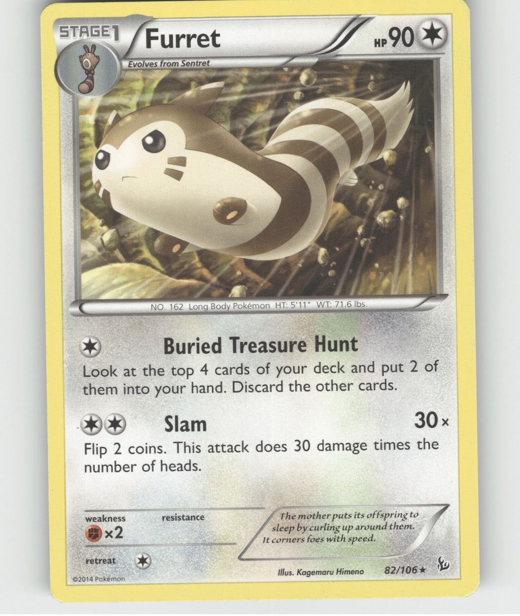 Furret Rare XY - Flashfire 82/106 NM