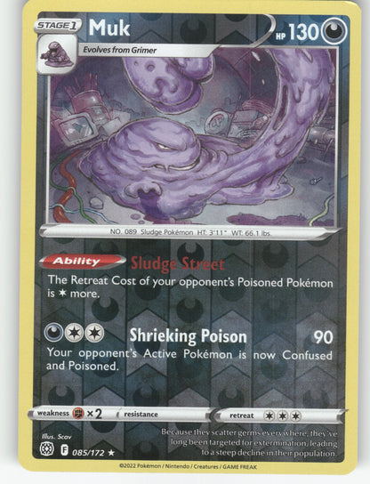 Muk Reverse Holo Rare SWSH09: Brilliant Stars 085/172 NM