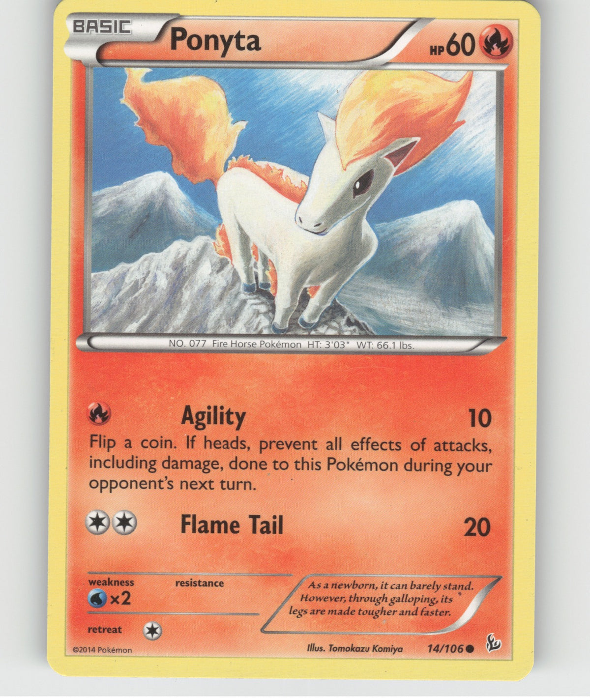 Ponyta Common XY - Flashfire 14/106 NM
