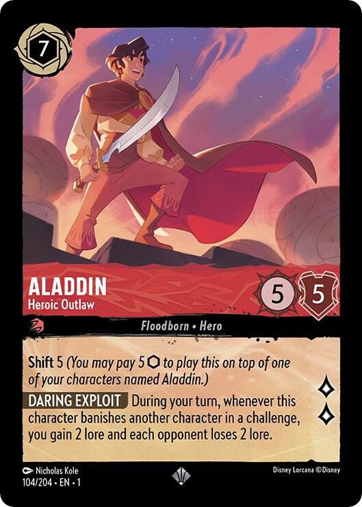 Aladdin - Heroic Outlaw Super Rare The First Chapter 104/204 NM
