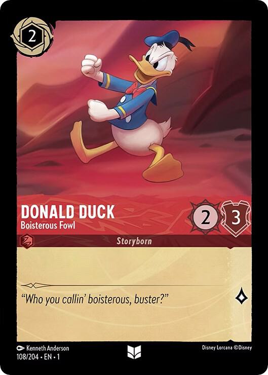 Donald Duck - Boisterous Fowl Uncommon The First Chapter 108/204 NM