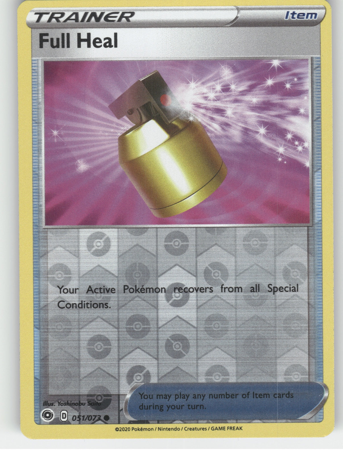 Full Heal Reverse Holo Common Champion's Path 51/73 NM