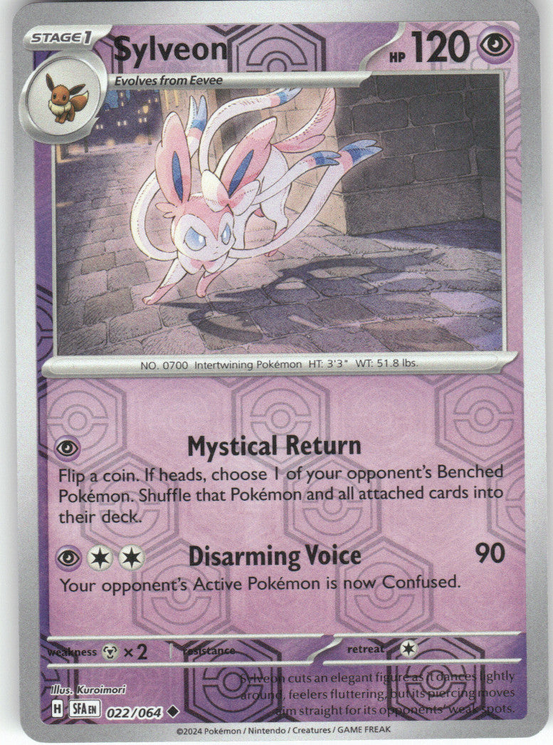Sylveon Reverse Holo Uncommon SV: Shrouded Fable 022/064 NM