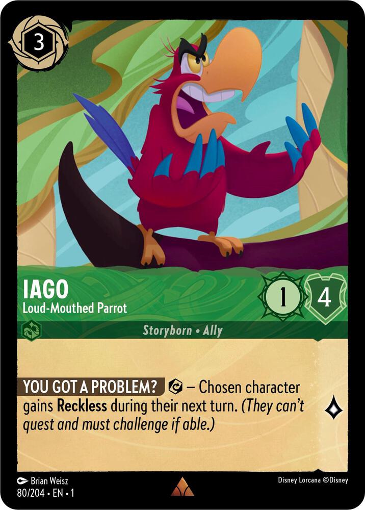 Iago - Loud-Mouthed Parrot Rare The First Chapter 80/204 NM