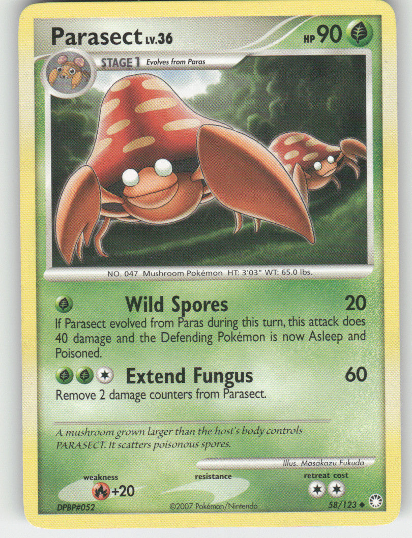 Parasect Uncommon Mysterious Treasures 58/123 NM