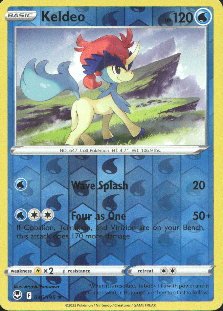 Keldeo Reverse Holo Rare SWSH12: Silver Tempest 046/195 NM