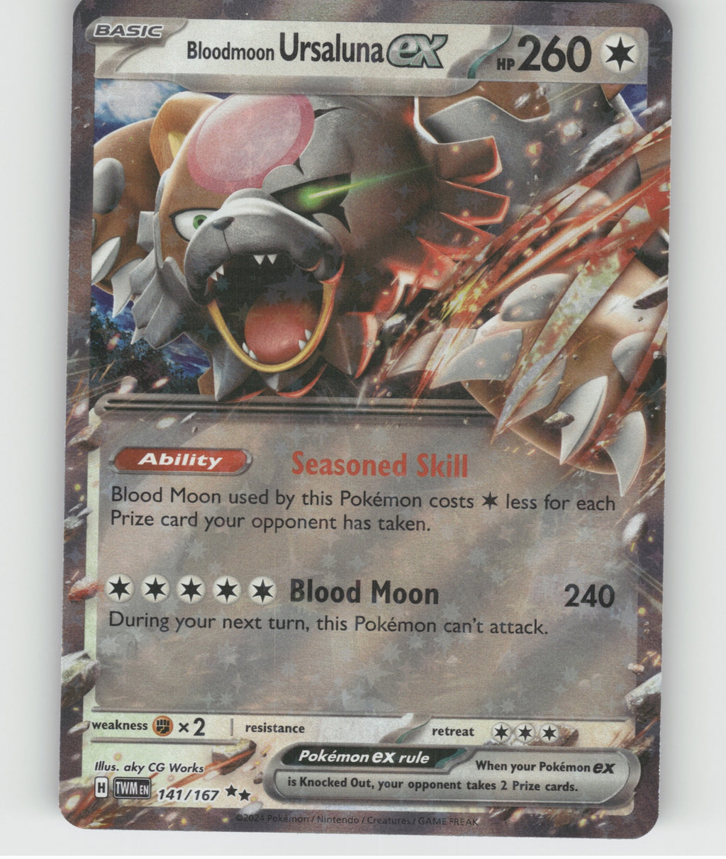 Bloodmoon Ursaluna ex Holo Double Rare SV06: Twilight Masquerade 141/167 NM