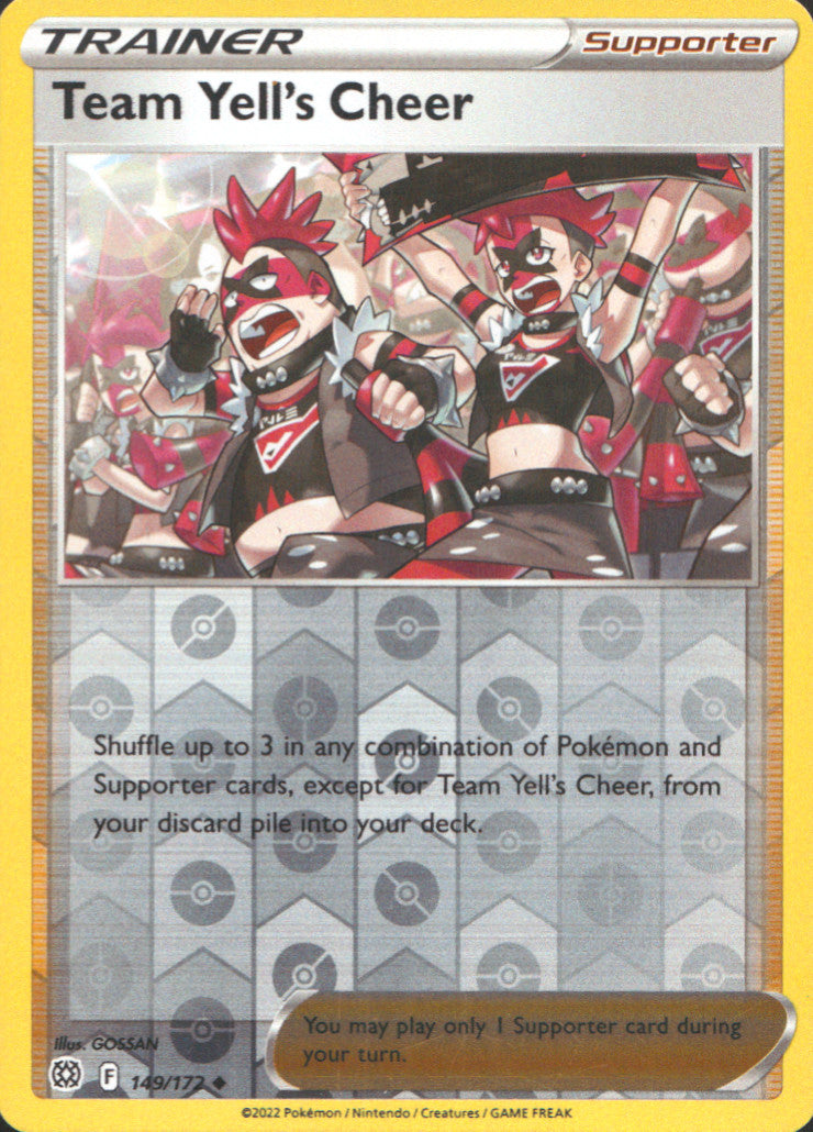 Team Yell's Cheer Reverse Holo Uncommon SWSH09: Brilliant Stars 149/172 NM