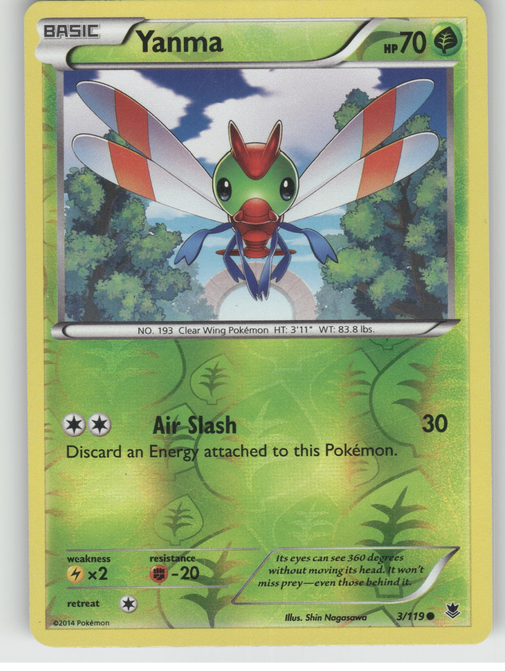Yanma Reverse Holo Common XY - Phantom Forces 3/119 NM