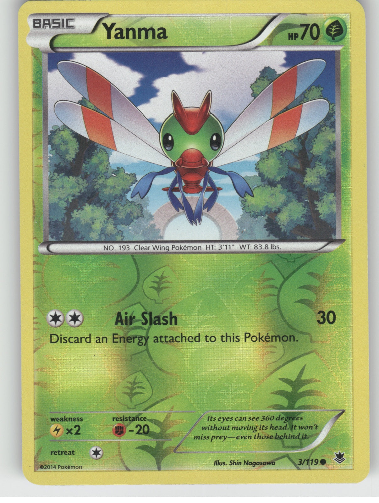 Yanma Reverse Holo Common XY - Phantom Forces 3/119 NM