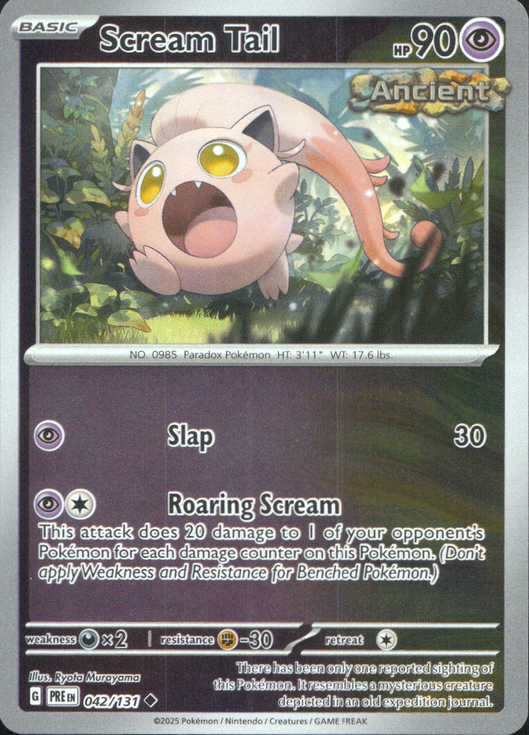 Scream Tail Reverse Holo Uncommon SV: Prismatic Evolutions 042/131 NM