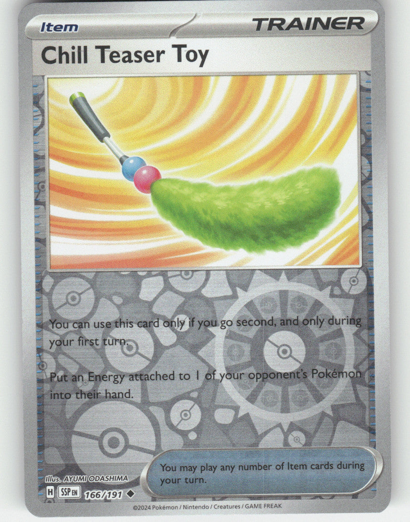 Chill Teaser Toy Reverse Holo Uncommon SV08: Surging Sparks 166/191 NM