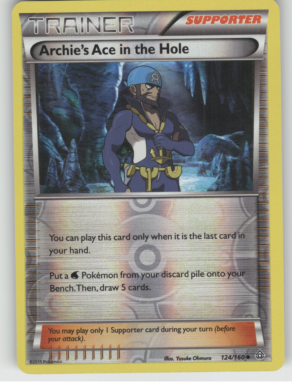 Archie's Ace in the Hole Reverse Holo Uncommon XY - Primal Clash 124/160 NM