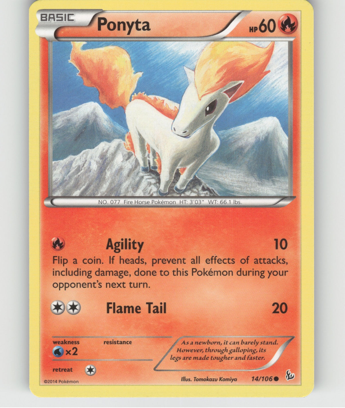 Ponyta Common XY - Flashfire 14/106 NM