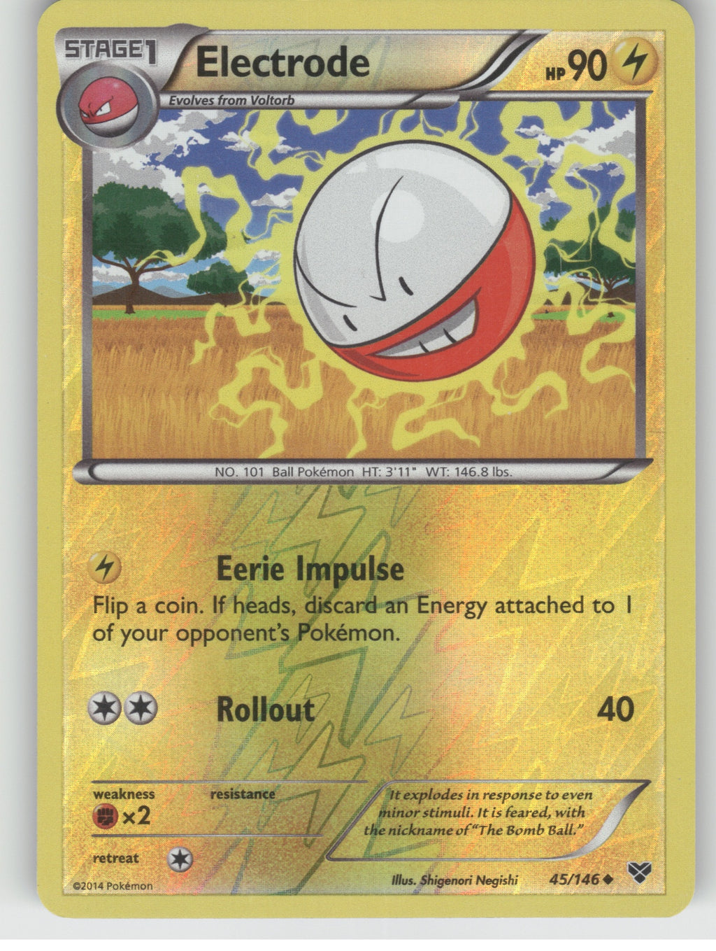 Electrode Reverse Holo Uncommon XY Base Set 45/146 NM