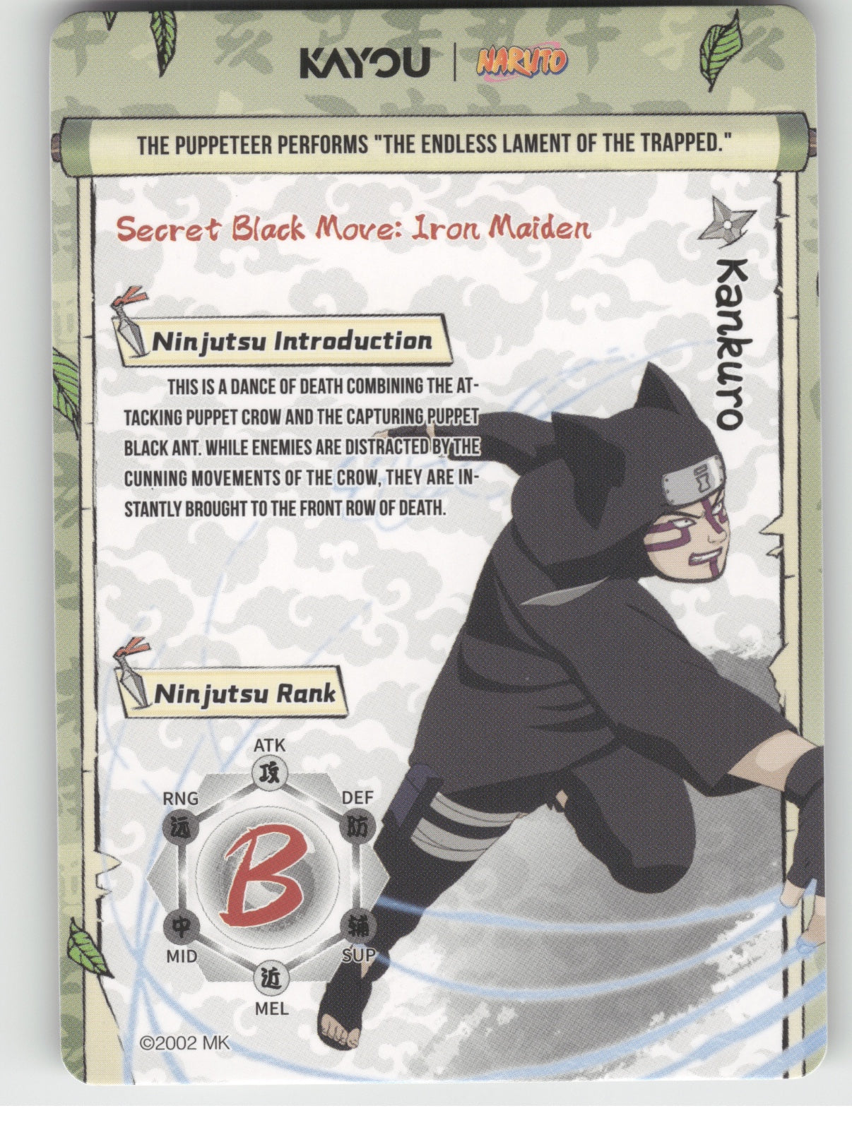 Kankuro Base SSR Earth Scroll Series 2 001L3 NM back