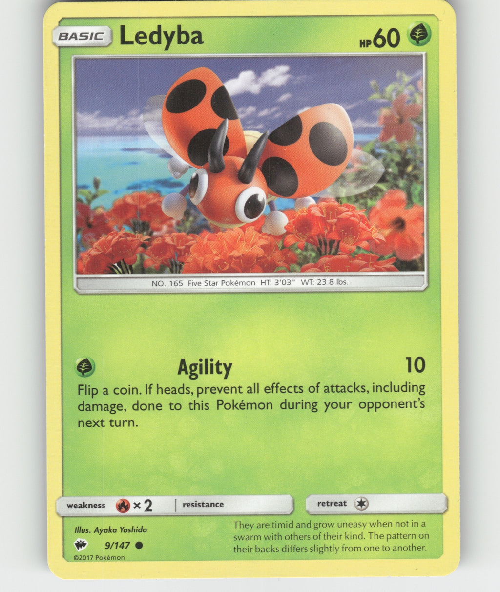 Ledyba Common SM - Burning Shadows 9/147 NM