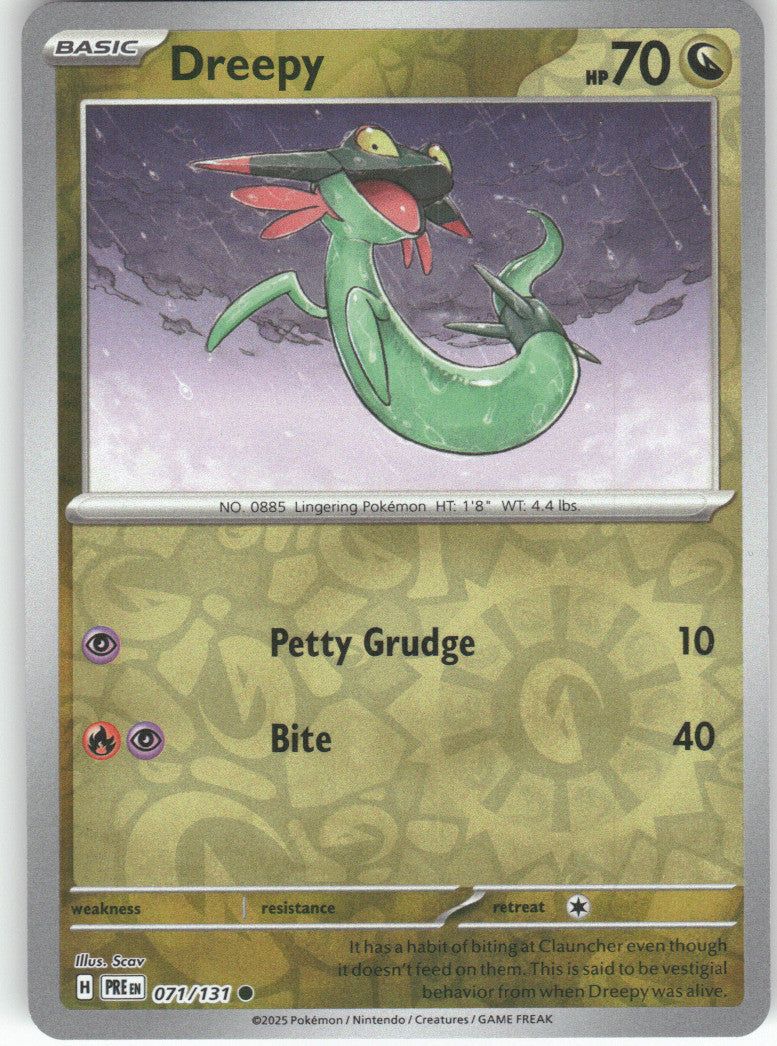 Dreepy Reverse Holo Common SV: Prismatic Evolutions 071/131 NM