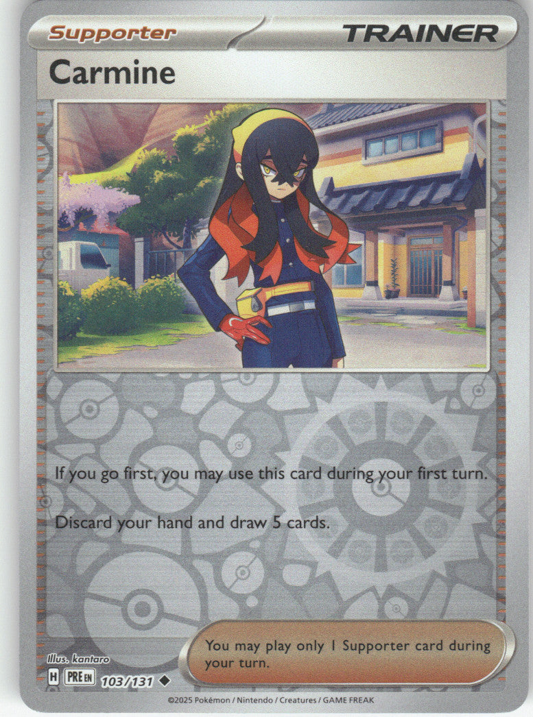 Carmine Reverse Holo Uncommon SV: Prismatic Evolutions 103/131 NM