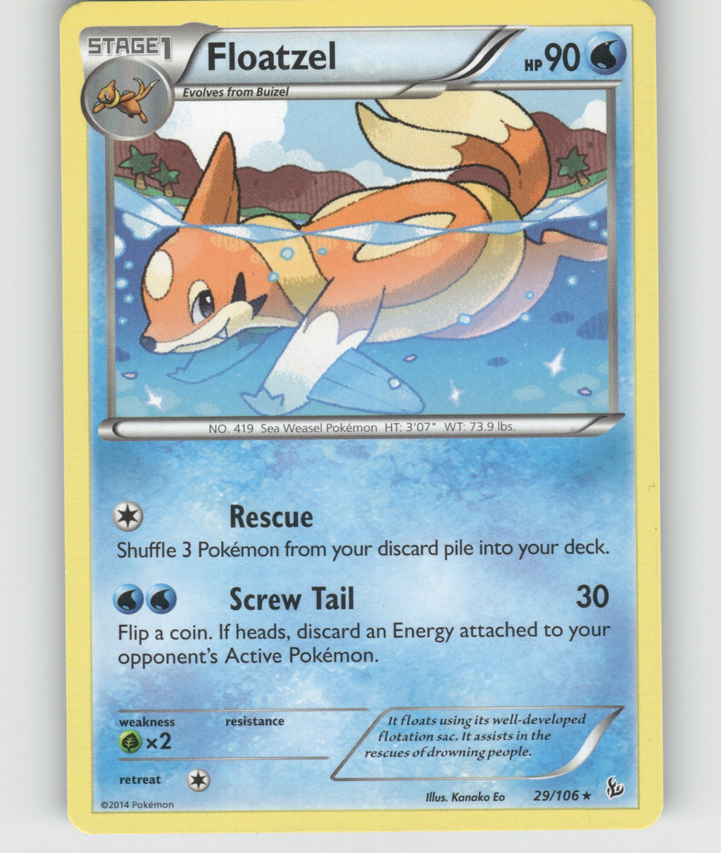 Floatzel Rare XY - Flashfire 29/106 NM
