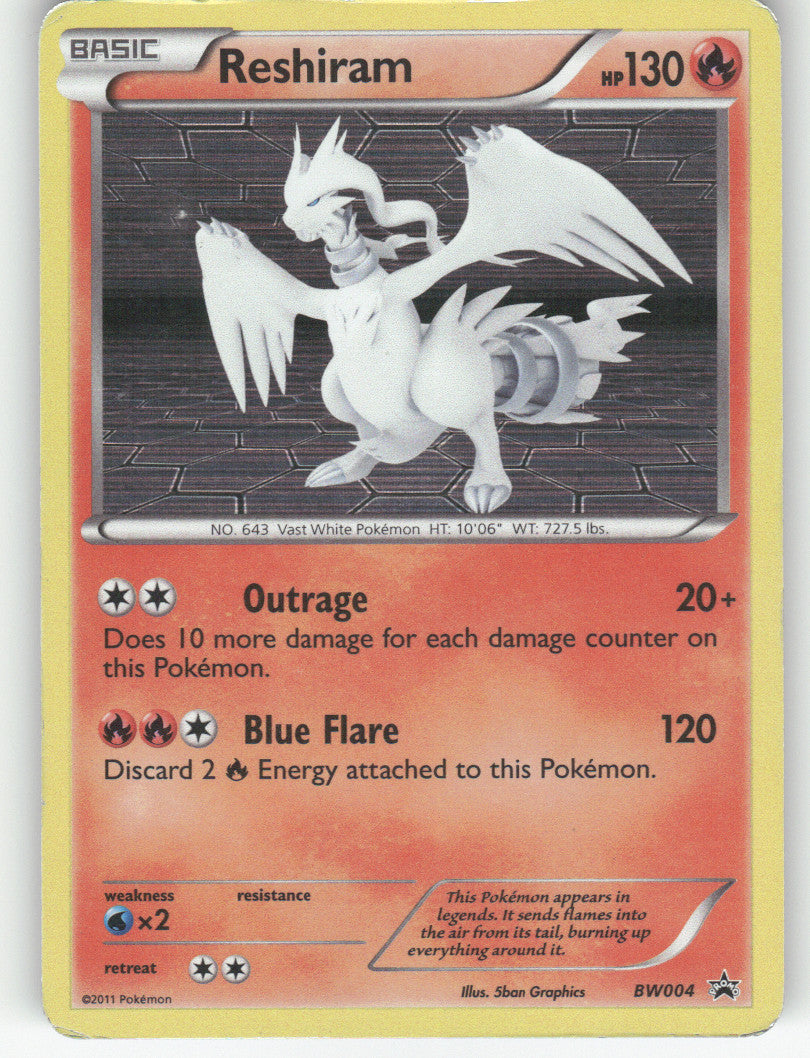 Reshiram - Holo Promo Black and White Promos BW004 NM