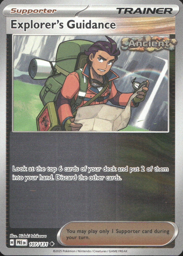 Explorer's Guidance Reverse Holo Uncommon SV: Prismatic Evolutions 107/131 NM
