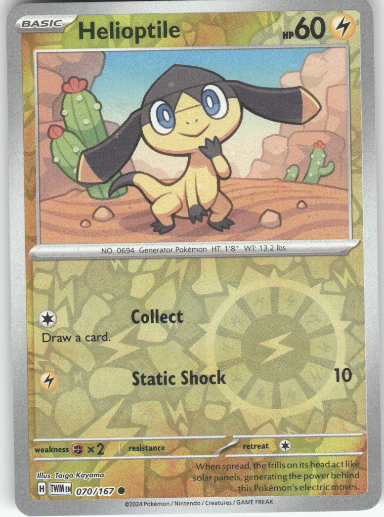 Helioptile Reverse Holo Common SV06: Twilight Masquerade 070/167 NM