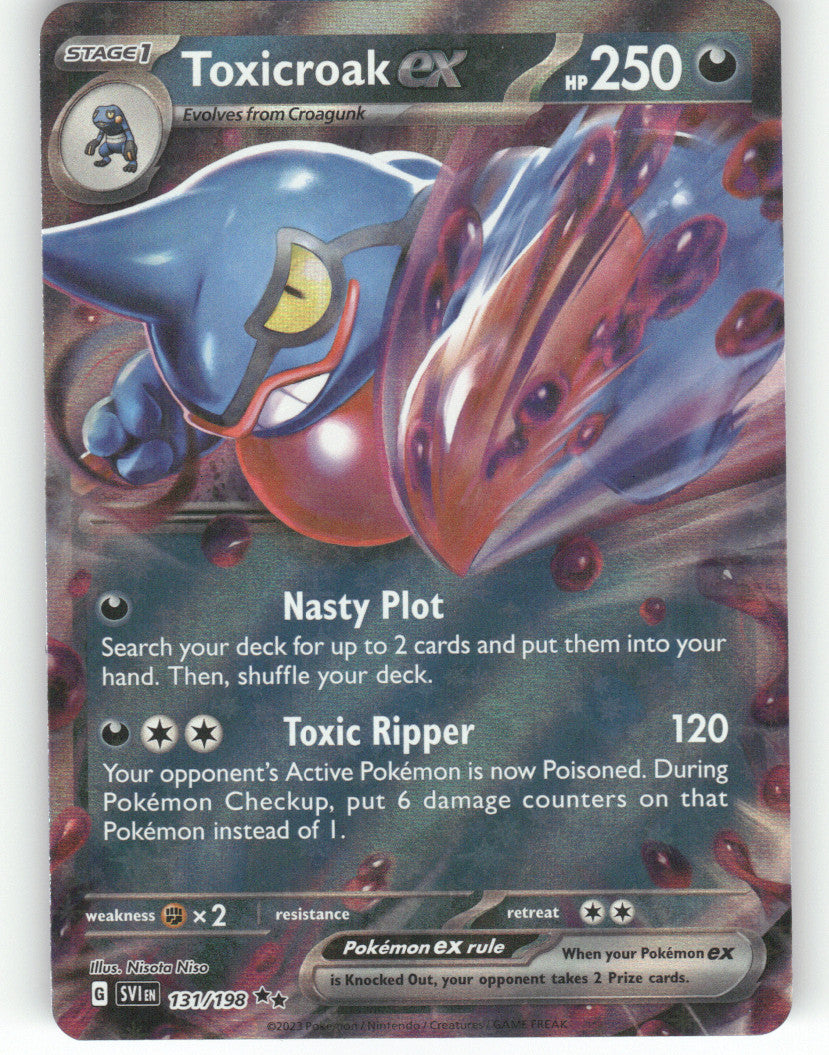 Toxicroak ex - Holo Double Rare SV01: Scarlet & Violet Base Set 131/198 NM